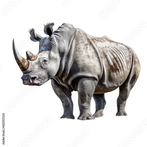 rhino isolated on white