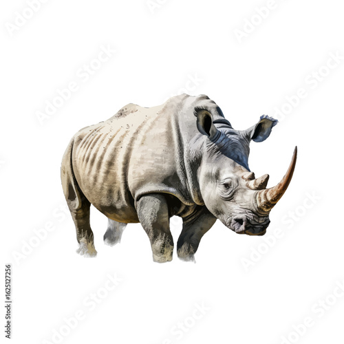 rhino isolated on white