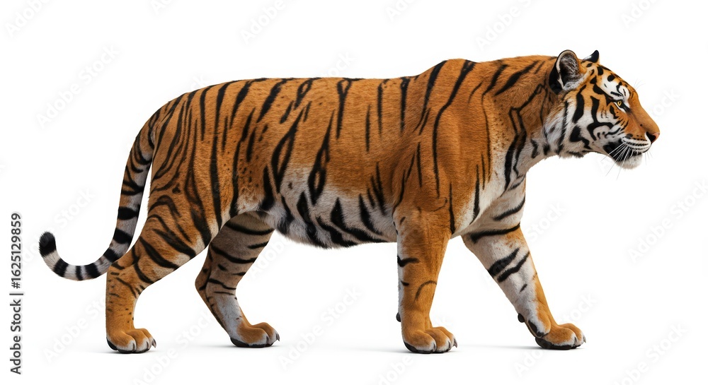 Obraz premium Tiger side profile walking image