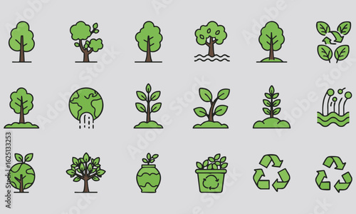 Eco Trees & Plants Icons