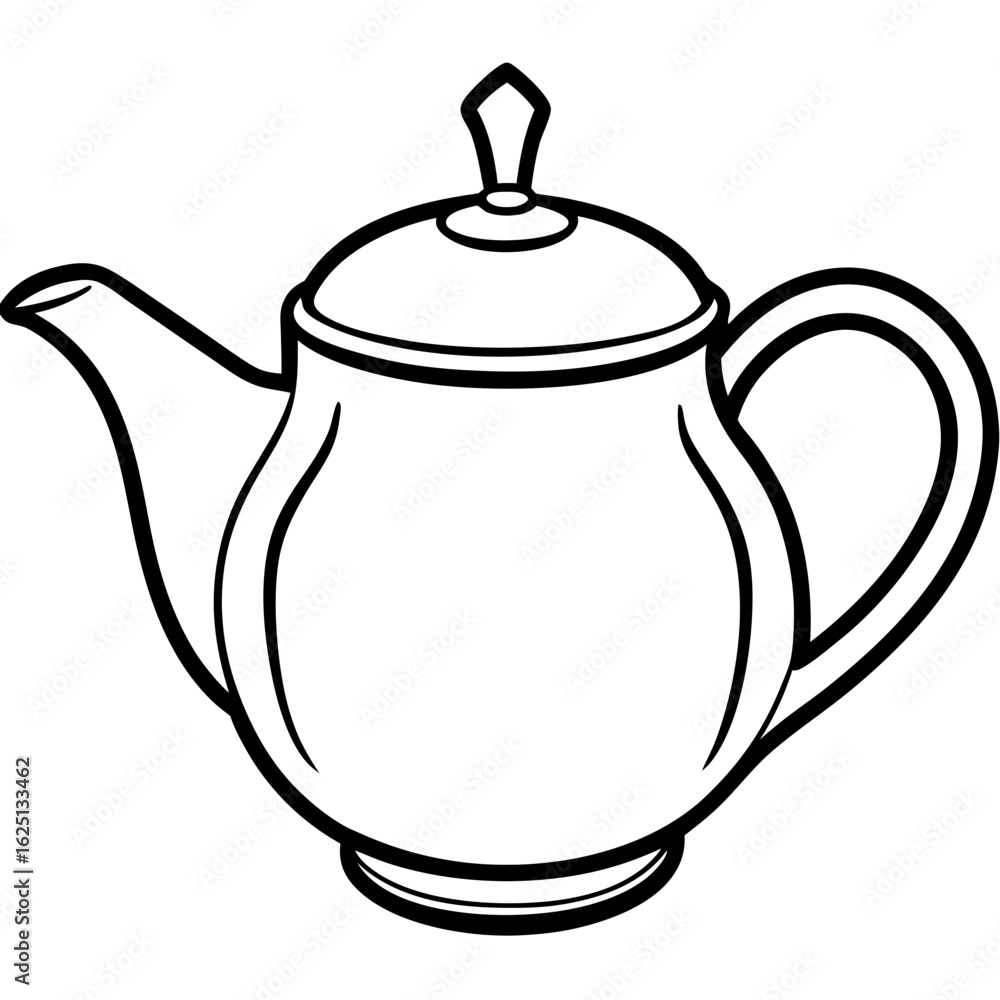 Simple Teapot on White Simple Teapot on White