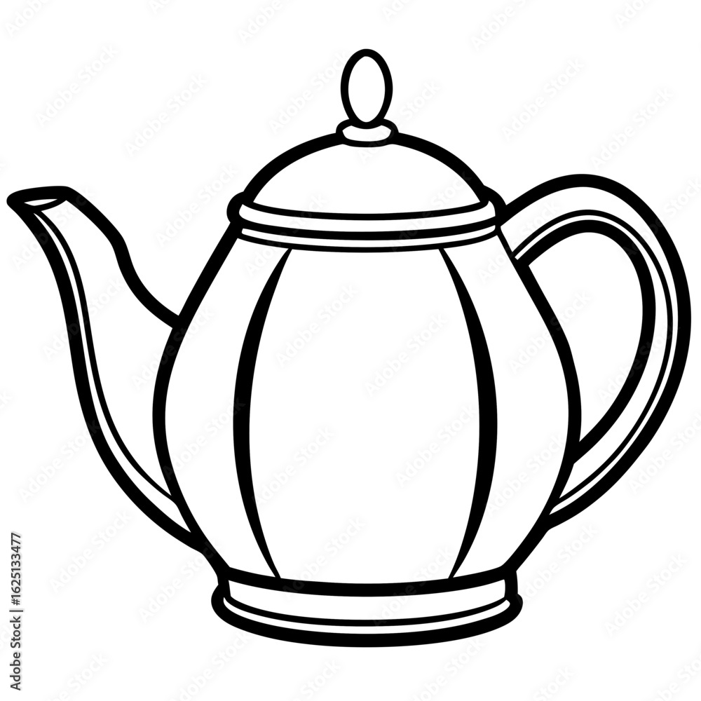 Obraz premium Simple Teapot on White
