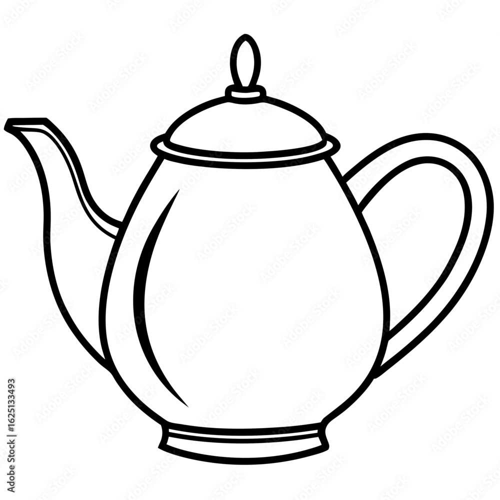 Simple Teapot on White Simple Teapot on White