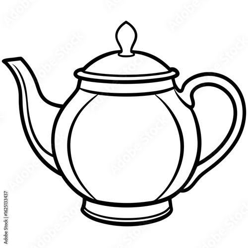 Simple Teapot on White