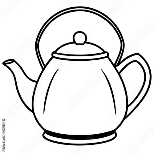 Simple Teapot on White