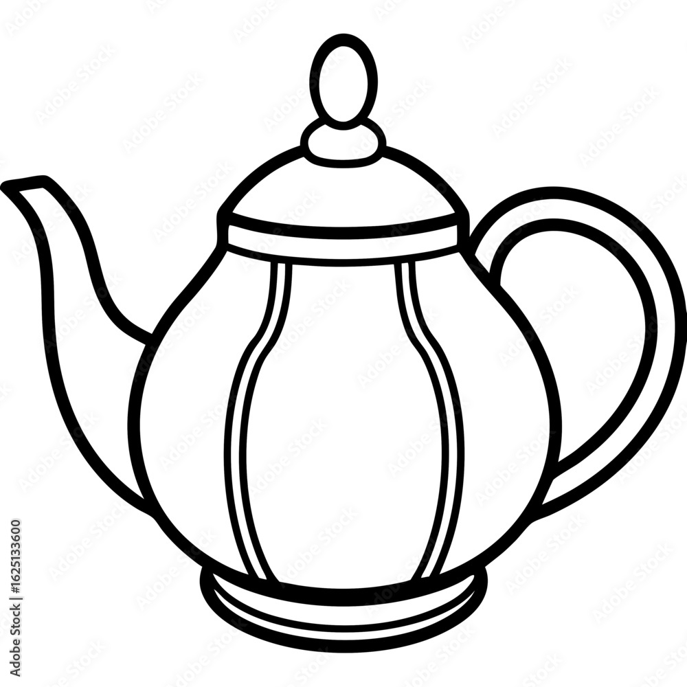 Obraz premium Simple Teapot on White