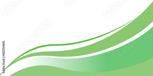 Abstract minimal background with green gradient. Dynamic wave banner background with soft green color. vector