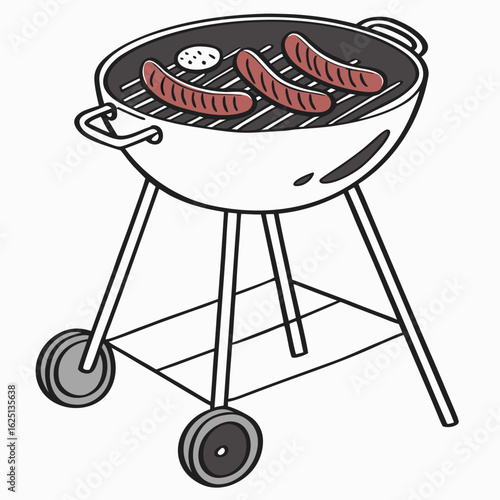 barbecue grill vector illustration