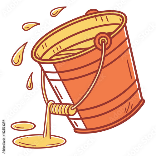 Traditional wooden drum musical instrument illustration