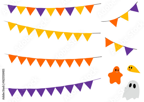 ガーランド・ハロウィン配色