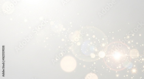 Soft Glowing Light Background – White Sparkle Bokeh and Lens Flare Effect