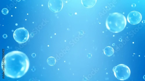 Wallpaper Mural Floating Clear Soap Bubbles with Aqua Blue Background Clean Soft and Refreshing Design Elements with Abstract Pattern Torontodigital.ca