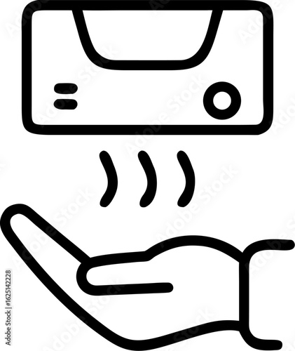 hand dryer vector icon on white or transparent background. Toilet and washroom items Stroke icon collections. Editable Stroke icon collection Outline icon.