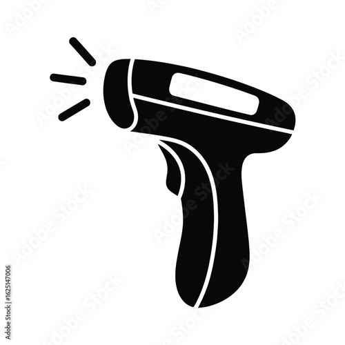 Black icon of a handheld infrared thermometer