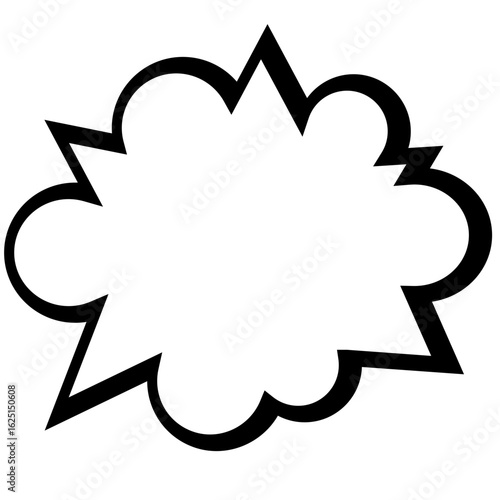 Speech Bubble or Talk bubble. Cloud Speech Bubble. Retro Empty Comic Speech Bubble. Vector Illustration