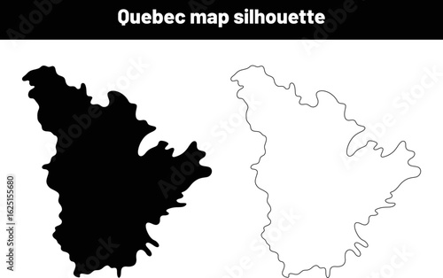 Map Silhouette of Quebec Province