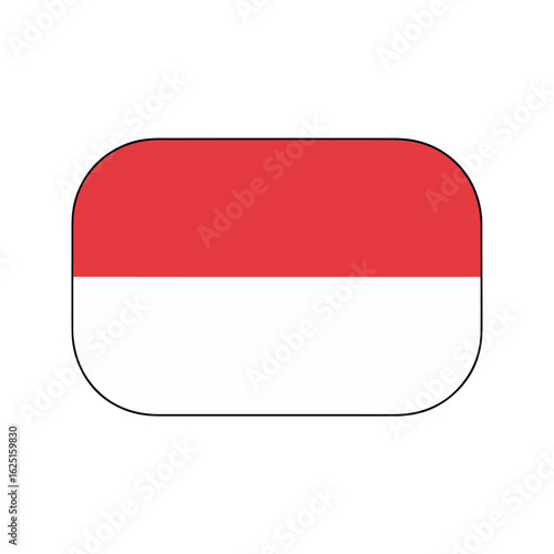 Rounded Rectangle Indonesian Flag with Red and White Color Stripes Free Download Rounded Rectangle Indonesian Flag with Red and White Color Stripes - GFXLoad