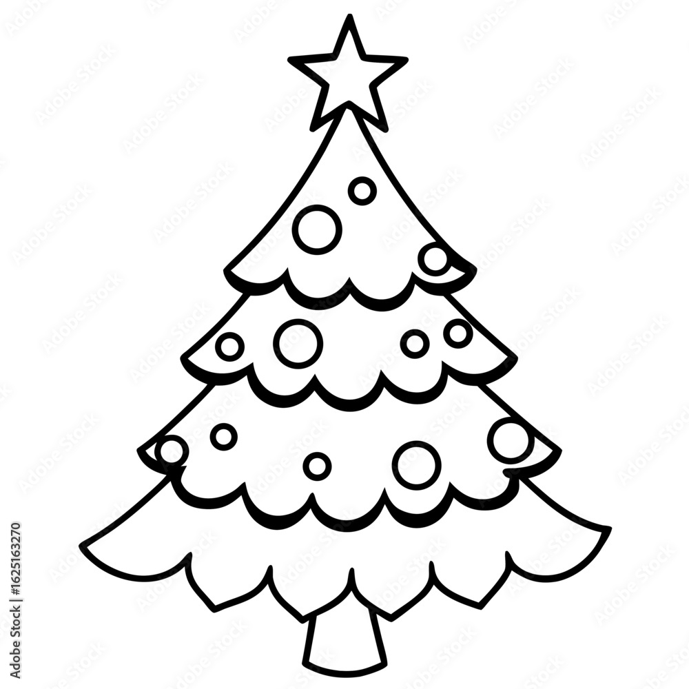 Fototapeta premium Minimal Santa Tree Vector