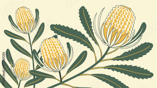 seamless pattern with yellow flowers