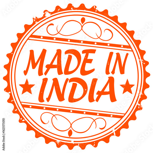 Authentic Made in India seal guarantees quality and national pride for your products and branding needs.