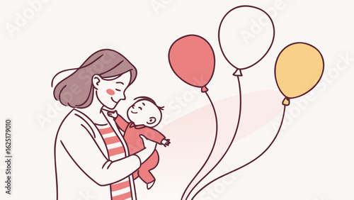 girl with balloons