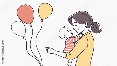 girl with balloons