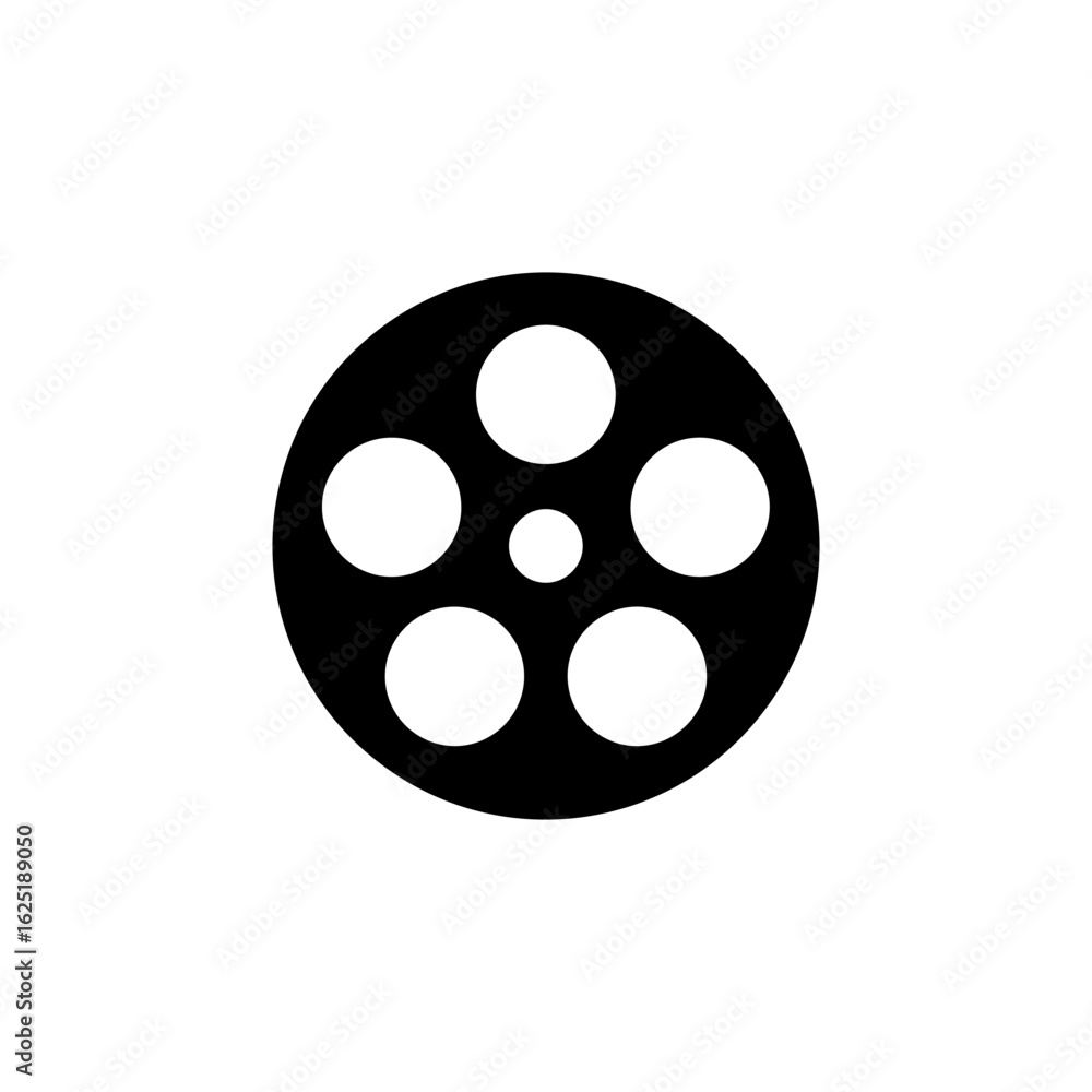 Minimalist Film Reel Icon or Creative Industry Logo Minimalist Film Reel Icon or Creative Industry Logo