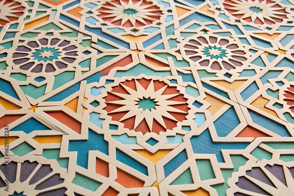 Moroccan zellige tile pattern recreated