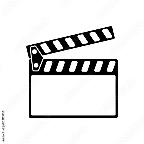 Simple Clapboard Symbol for Film and Video Production