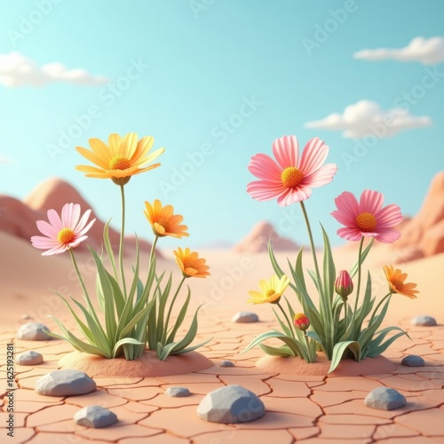 Wallpaper Mural A colorful bouquet of pink and yellow daisies and chrysanthemums sits on a wooden background Torontodigital.ca