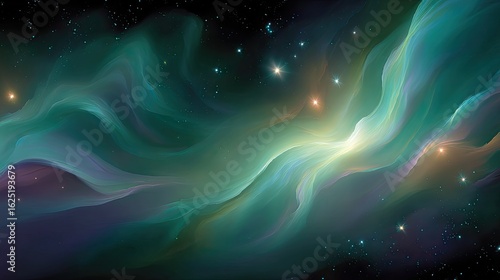 Abstract Colorful Space Nebula