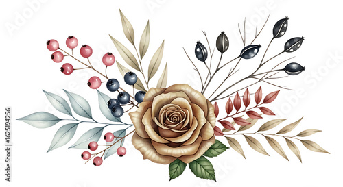 Pink roses and assorted floral blossoms create a beautiful, seamless pattern perfect for vintage love-themed designs