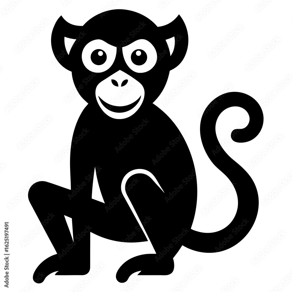 Fototapeta premium monkey-orange-icon-on-white-background--.svg