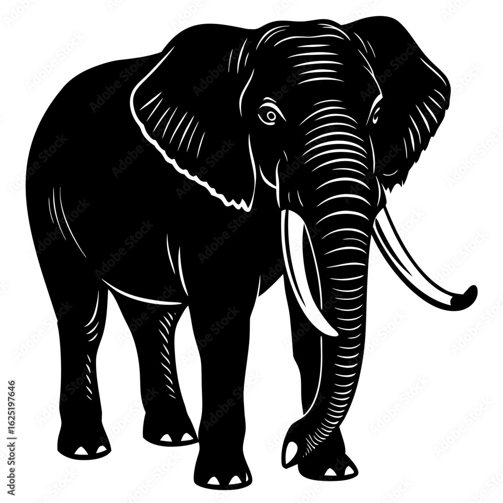 Fototapeta premium elephant isolated on white