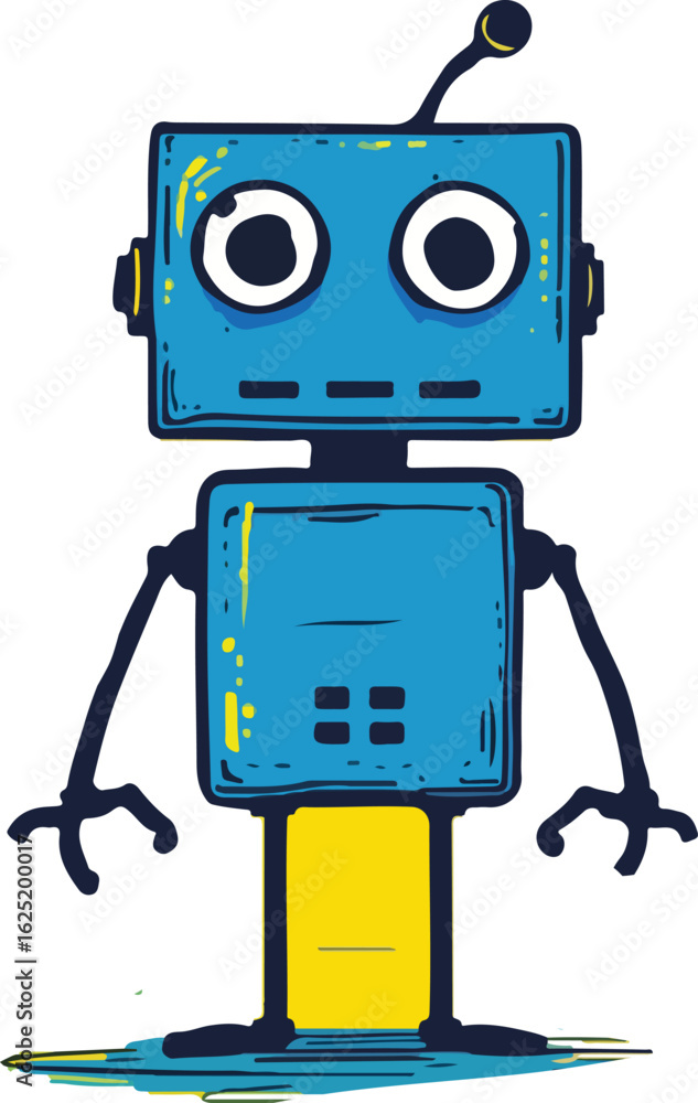 Fototapeta premium robot hand drawing