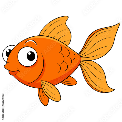vector illustration of goldfish