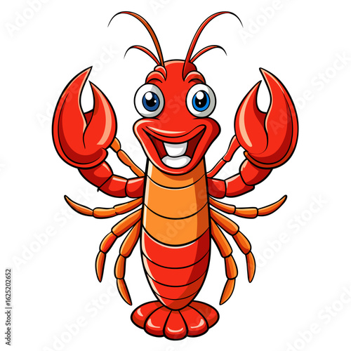 crab, cartoon, lobster, shrimp, seafood, animal, sea, vector, food, red, illustration, crustacean, crayfish, claw, isolated, shell, fish, prawn, ocean, nature, shellfish, marine, water, cute, funny