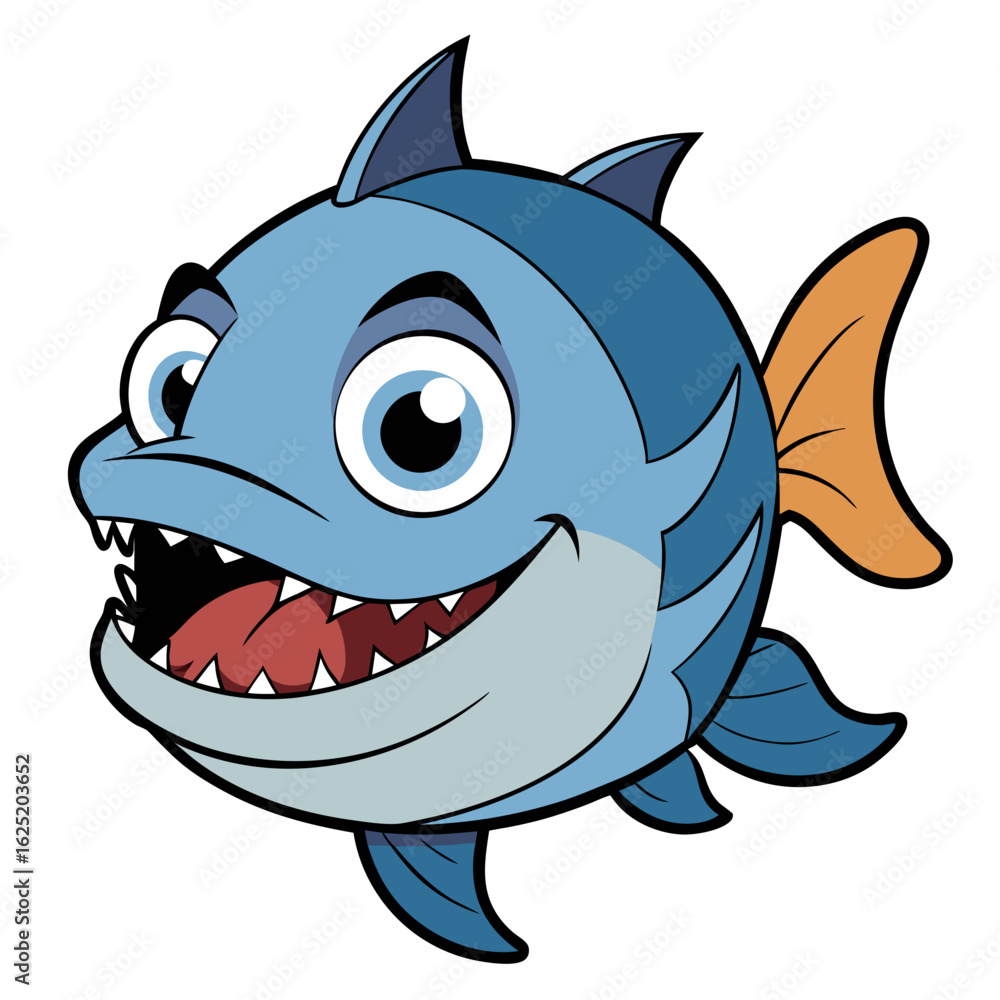 Naklejka premium cartoon shark cartoon