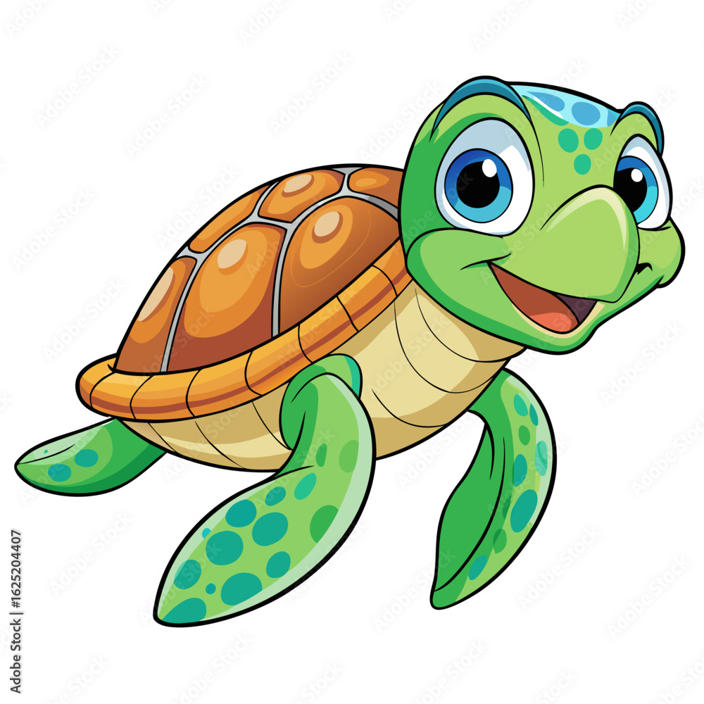 Fototapeta premium funny turtle cartoon