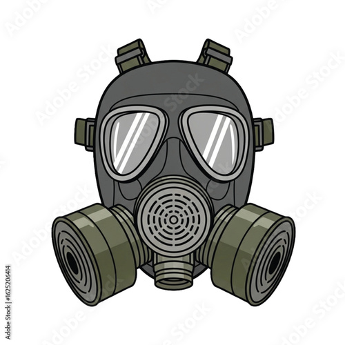 gas mask isolated on white