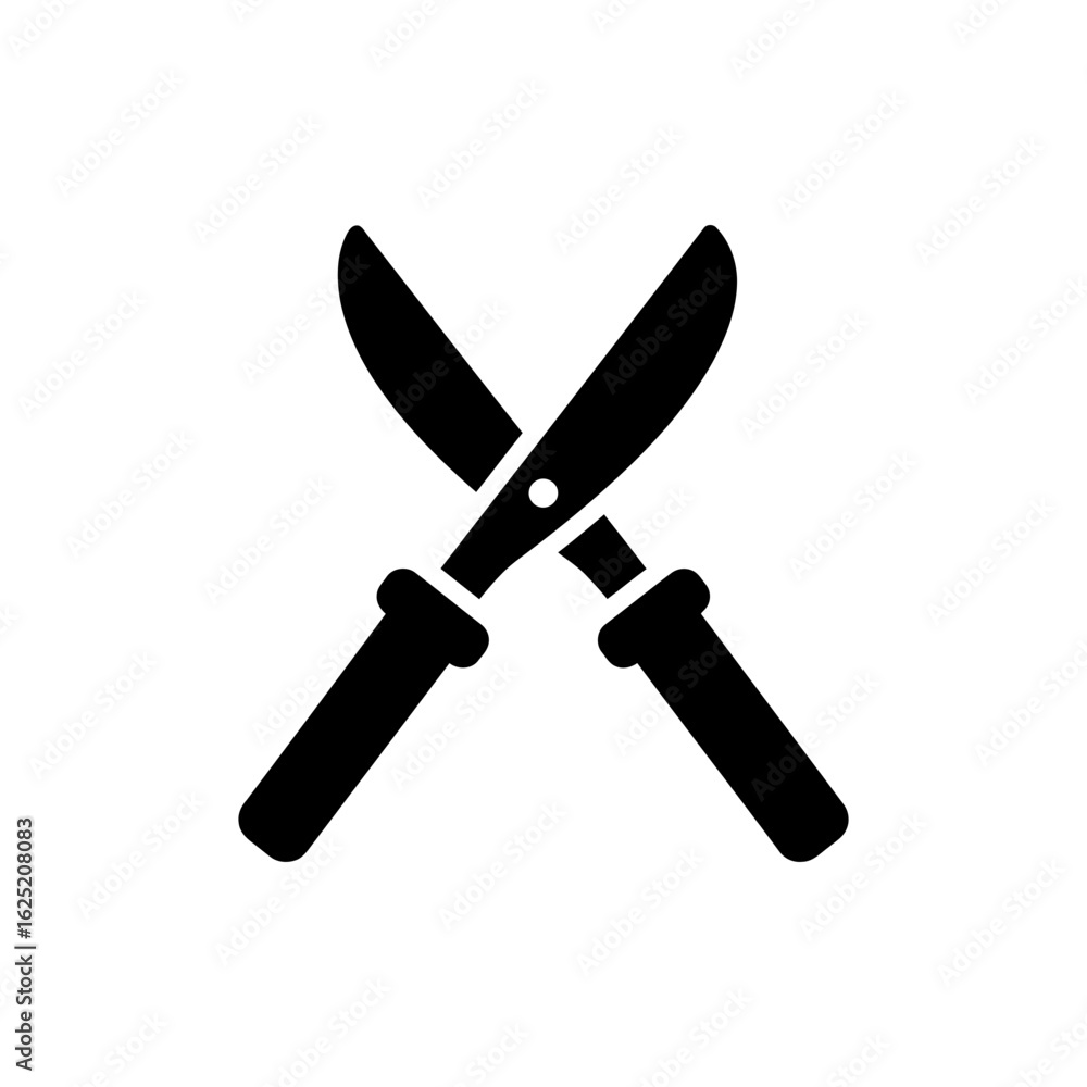 Loppers Black Filled Icon Gardening Cutting Tool Loppers Black Filled Icon Gardening Cutting Tool