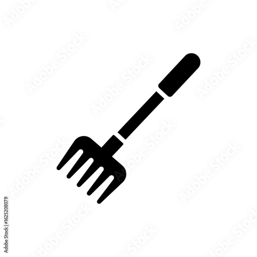 Mulch Fork Icon for Gardening Soil Work and Agricultural Farming