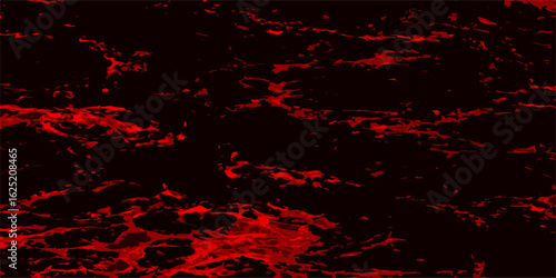 Abstract red marble and red granite tiles floor on red background. Decorative red panoramic background texture. Dirty rustic red grungy texture. Gloomy black and red colors background for design.