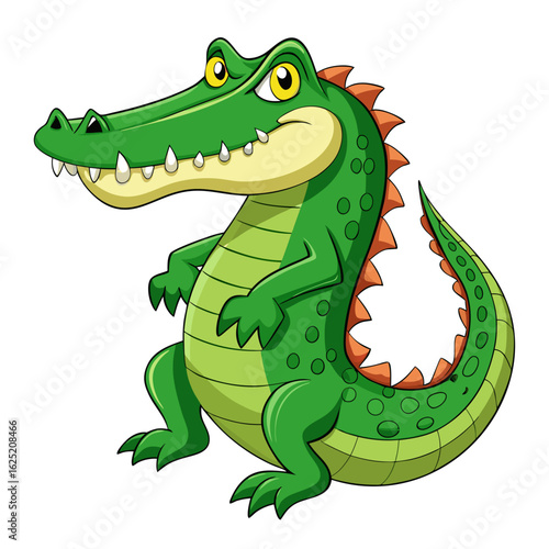 cartoon crocodile with a big smile