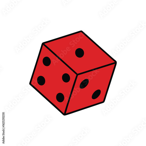 A colorful dices vector art illustration