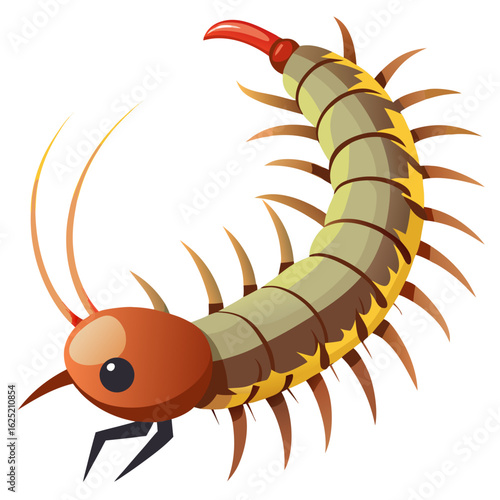 vector illustration of a caterpillar