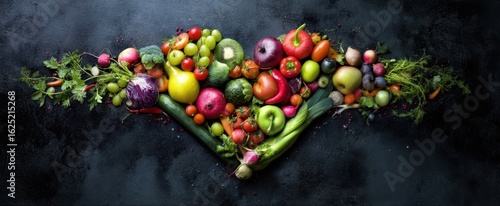 Wallpaper Mural The Vibrant Display of Fresh Fruits and Vegetables Surrounded by Nature Torontodigital.ca