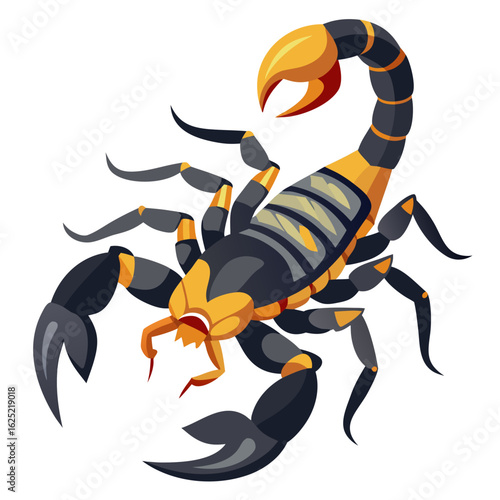black and white scorpion