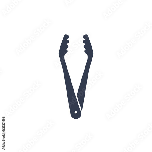 Simple Dark Grey Food Tongs Icon