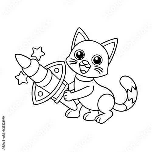 Printable Happy Raccoon Roasting Coloring Page